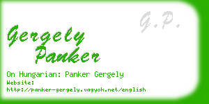 gergely panker business card